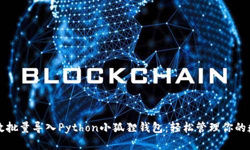 如何高效批量导入Python小狐狸钱包：轻松管理你的数字资产