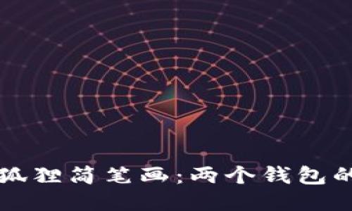 可爱的小狐狸简笔画：两个钱包的创作教程